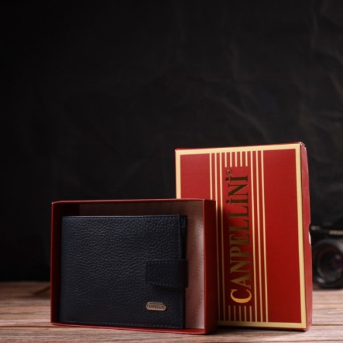 Гаманець Canpellini З натуральної шкіри Синій (21884)