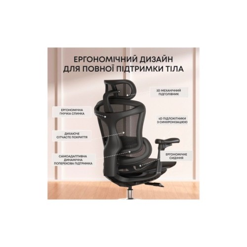 Офісне крісло Sihoo DORO C300L Mesh Black (DORO-C300L-A3-101)