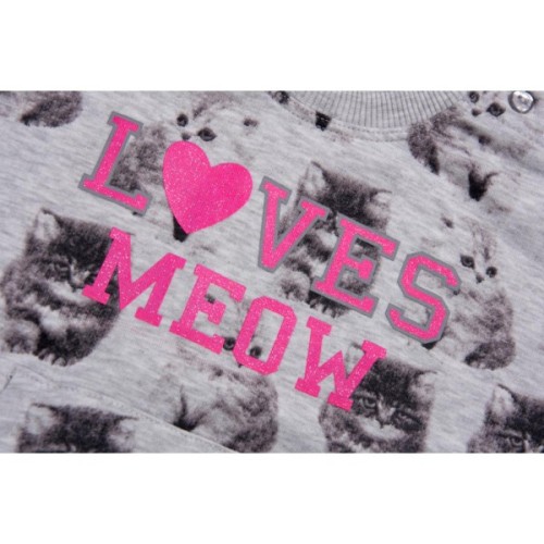 Набір дитячого одягу Breeze з котиками (7874-80/G-gray)