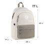 Рюкзак шкільний GoPack Education Teens 141L бежевий, коричневий (GO26-141L-1)