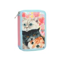 Пенал Cool For School 2 відділення з відворотами Блакитний (CF87278)