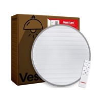 Світильник Vestum GRILL зоряне небо 72W 3000К- 6500К 5600Lm з пультом срібний (VS-81023)