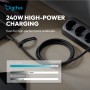 Дата кабель USB-C to USB-C 1.0m USB4 2.0 80G 240W 16K silicone black Digitus (AK-300350-010-S)