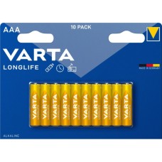 Батарейка Varta AAA Longlife лужна * 10 (04103101761 / 04103101461)
