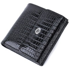 Гаманець ST Leather З натуральної шкіри Чорний (22706)