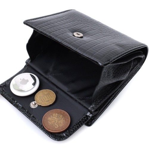 Гаманець ST Leather З натуральної шкіри Чорний (22706)