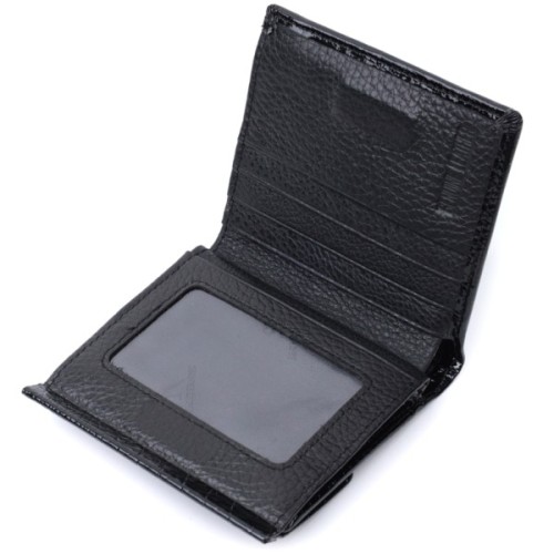 Гаманець ST Leather З натуральної шкіри Чорний (22706)