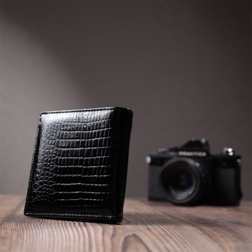 Гаманець ST Leather З натуральної шкіри Чорний (22706)