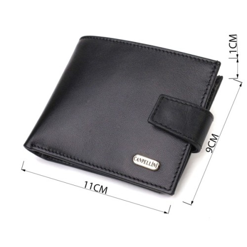 Портмоне Canpellini З натуральної шкіри Чорне (21882)
