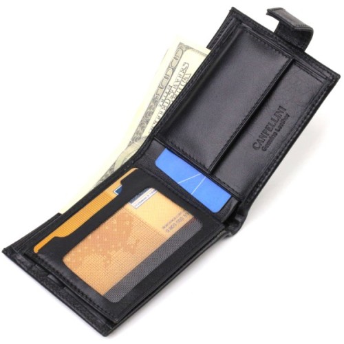 Портмоне Canpellini З натуральної шкіри Чорне (21882)