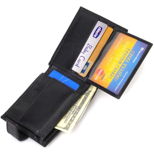 Портмоне Canpellini З натуральної шкіри Чорне (21882)