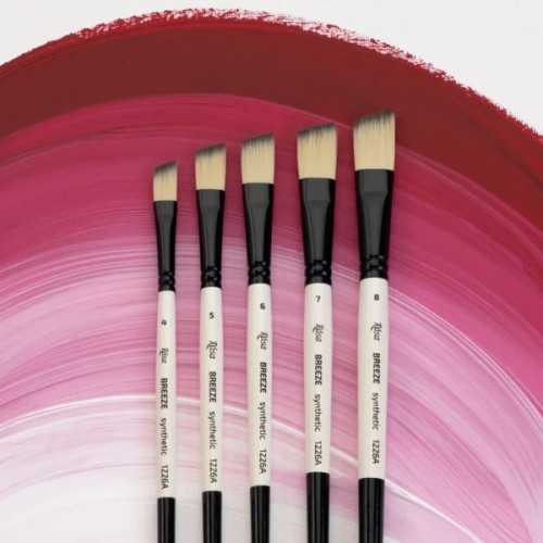 Пензлик для малювання Rosa Синтетика овальна, BREEZE 1226FR, №3 (4823098535638)