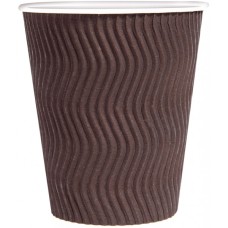 Стакани одноразові PRO service паперові Riple Коричневі 250 мл 20 шт. (4823071635003)