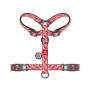 Шлея для собак WAUDOG H-подібна анатомічна Nylon з QR адресником "Банани на рожевому" пластиковий фастекс S (343-4055)
