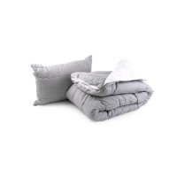 Ковдра Руно 140х205 + подушка 50х70 (1шт.) (924.52_Grey White)