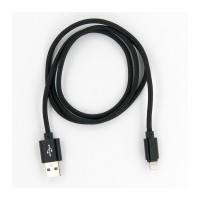 Дата кабель USB 2.0 AM to Lightning 1.0m black Dengos (NTK-L-MT-BLACK)