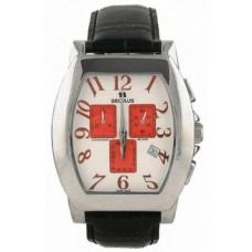 Наручний годинник Seculus 4469.1.816 ss case, wht w/red eyes dial, blk strap
