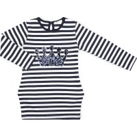 Плаття дитяче Breeze в полоску с короной (12309-110G-blue)