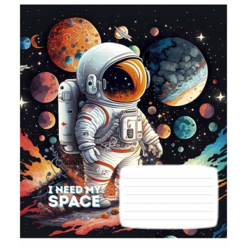 Зошит Школярик I need my space 12 аркушів лінія (012-3496L)