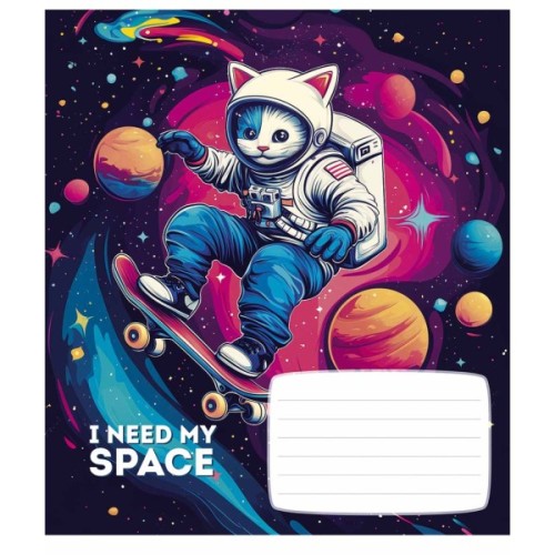 Зошит Школярик I need my space 12 аркушів лінія (012-3496L)