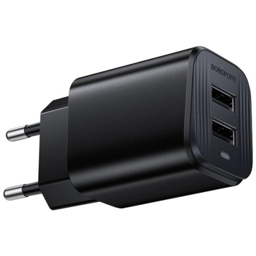 Зарядний пристрій BOROFONE BAS81A 2xUSB 10.5W black (6941991126628)