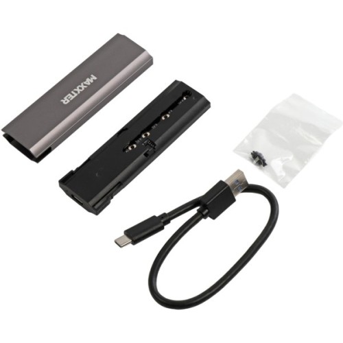 Кишеня зовнішня Maxxter USB-C USB 3.1 Gen2 M.2 NVMe 10Gbps gray (EHDE-2280S-02)