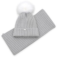 Шапка дитяча Na з шарфом (NA 1180-48-gray)