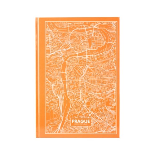 Канцелярська книга Axent Maps Prague А4 в твердій обкладинці 96 аркушів в клітинку Пе (8422-542-A)