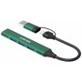 Концентратор Canyon hub DS-02 4in1 USB-A/C Green (CNS-TDS02GR)
