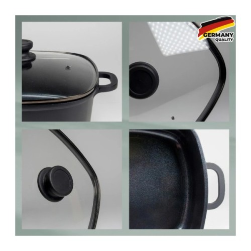 Сотейник Kela Atura з кришкою 28х28 см, 6 л (15166)