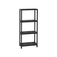 Стелаж Plastmeccanica Universal Vent пластиковий 4 полиці 60х30х138 см чорний (5136)
