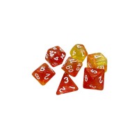 Набір кубиків для настільних ігор Games 7 Days Double Glitter 7 Dice Set - Orange-Yellow (g7dglitdc09)