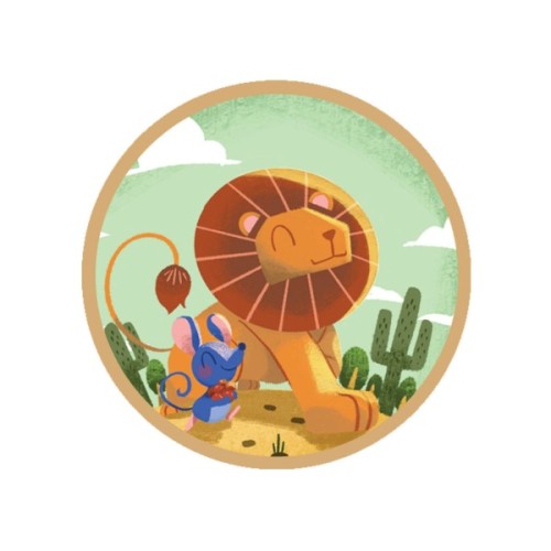 Інтерактивна іграшка Ambo Funtamin Аудіоказка з проєктором Лев та мишеня (AF6339LM)