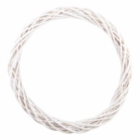 Різдвяний вінок YES! Fun ротанговий білий, d-60см (973450)