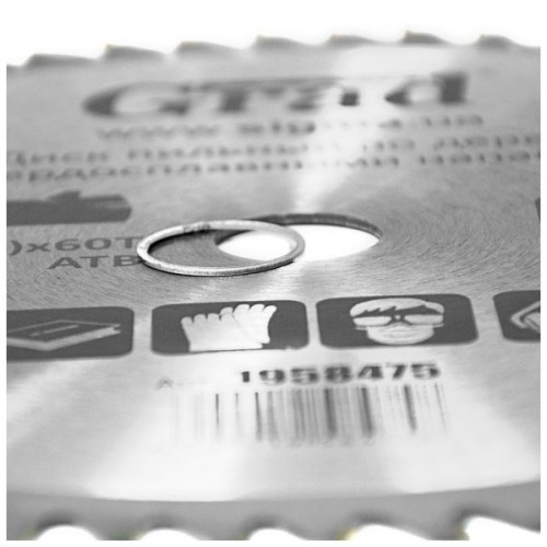 Диск пильний Grad по дереву з твердосплавними напайками Ø230×22.2(20)×60Т, 6000об/хв GRAD (1958475) (1958475)