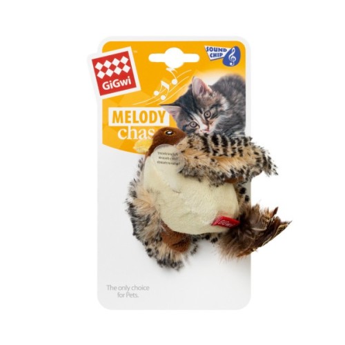 Іграшка для котів GiGwi Melody chaser Пташка зі звуковим чіпом 13 см (75042)
