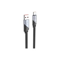 Дата кабель USB 2.0 AM to USB-C 1.2m 5A nylon black HOCO (6942007605007)