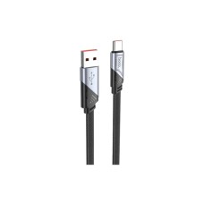 Дата кабель USB 2.0 AM to USB-C 1.2m 5A nylon black HOCO (6942007605007)