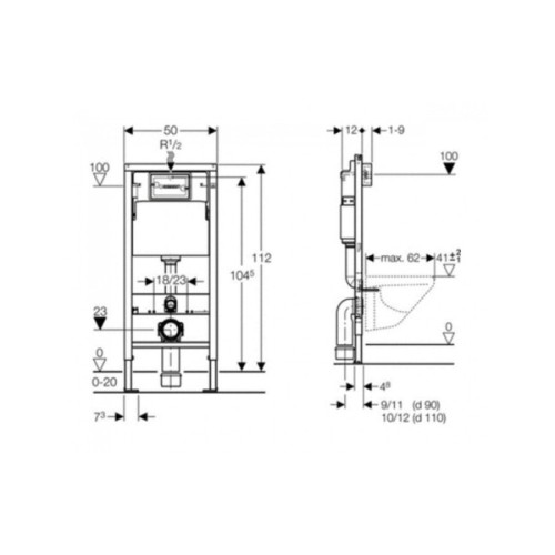 Інсталяція Roca 458.103.00.1+A34H139000