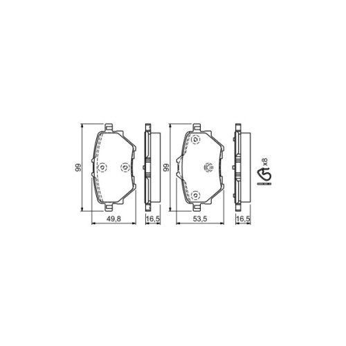 Гальмівні колодки Bosch 0 986 494 716