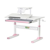 Парта ErgoKids з полицею Pink (TH-310 W/PN + BD-S30 PN)