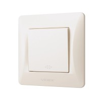 Перемикач Videx BINERA 1кл проміжний кремовий (VF-BNSW1I-CR)