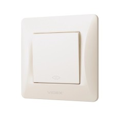 Перемикач Videx BINERA 1кл проміжний кремовий (VF-BNSW1I-CR)