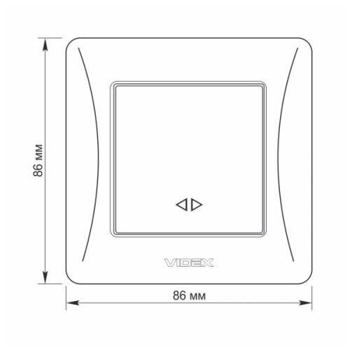 Перемикач Videx BINERA 1кл проміжний кремовий (VF-BNSW1I-CR)