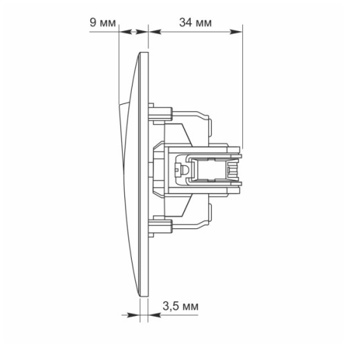Перемикач Videx BINERA 1кл проміжний кремовий (VF-BNSW1I-CR)