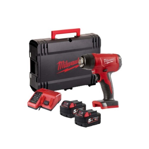 Будівельний фен Milwaukee M18 BHG-502C 2x5Ah, кейс (4933459772)