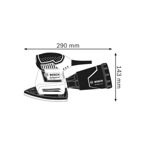 Шліфувальна машина Bosch GSS 160 Multi 180W, 24000об/хв, 1.2кг (0.601.2A2.300)