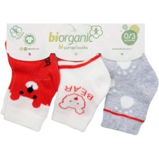 Шкарпетки дитячі Bibaby з ведмедиками (68407-0-3-red)