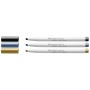 Набір маркерів Faber-Castell тонких для декору Goldfaber Creative Marker Calligraphy, 3 кольори, наконечник С (каліграфія) (33008)