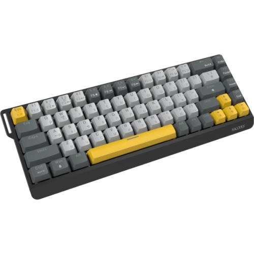 Клавіатура Ajazz x NacodeX NK68 V2 Red Switch LED USB UA Black/Grey/Yellow (NK68-V2-R-BGY)